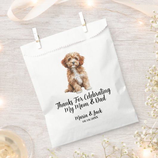Sachets En Papier Mariage pour animaux de compagnie Cavapo couleur c (Coupé)