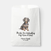 Sachets En Papier Mariage pour animaux de compagnie couleur Dachshun (Devant)