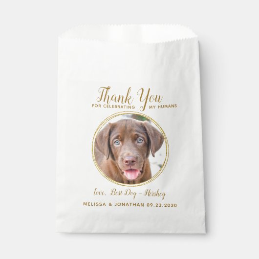 Sachets En Papier Mariage pour animaux de compagnie Merci personnali (Devant)