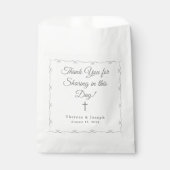 Sachets En Papier Mariage purement catholique blanc (Devant)