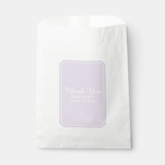 Sachets En Papier Mariage Purple Simplement Élégant (Devant)
