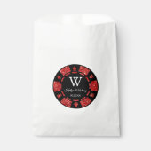 Sachets En Papier Mariage Red Parties scintillant Poker Chip Casino (Devant)
