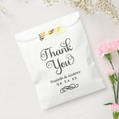 Sachets En Papier Mariage Remerciements Écriture Élégante (Scellé)