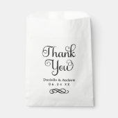 Sachets En Papier Mariage Remerciements Écriture Élégante (Devant)