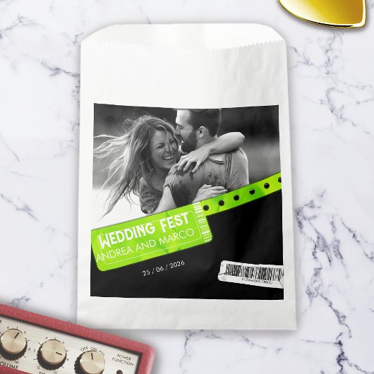 Sachets En Papier Mariage Rock and Roll Billetterie Concert Boarding