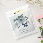Sachets En Papier mariage romantique blanc, marine et fleurs bleues  (Scellé)