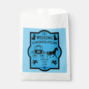 Sachets En Papier Mariage Romantique Cheval Et Chariot
