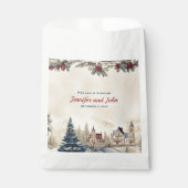 Sachets En Papier Mariage romantique d'hiver Favor Sac (Devant)