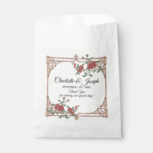 Sachets En Papier Mariage romantique médiéval Favor Sac (Devant)
