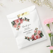 Sachets En Papier Mariage rose et rouge foncé moody (Scellé)