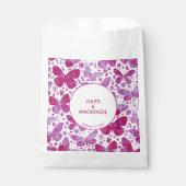 Sachets En Papier Mariage rose papillon (Devant)