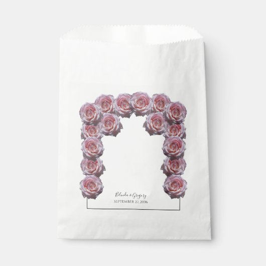 Sachets En Papier Mariage Rose rose clair (Devant)