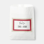 Sachets En Papier Mariage rouge (Devant)