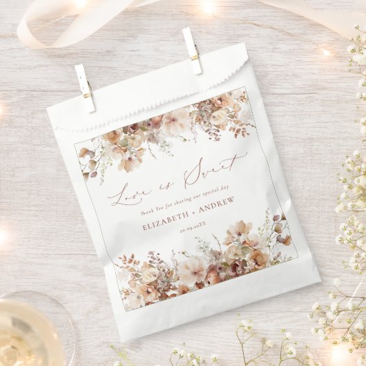 Sachets En Papier Mariage Rustique Boho Garden Flowers (Coupé)