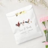 Sachets En Papier Mariage rustique de coq de poulet (Scellé)
