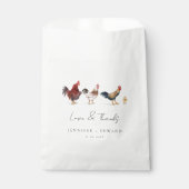 Sachets En Papier Mariage rustique de coq de poulet (Devant)