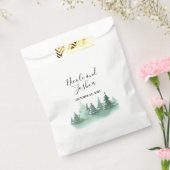 Sachets En Papier Mariage rustique de forêt de pins à l'aquarelle (Scellé)