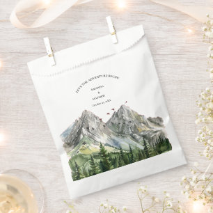 Sachets En Papier Mariage Rustique de la forêt de montagne de bois