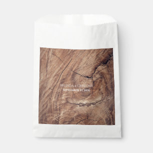 Sachets En Papier Mariage rustique en bois