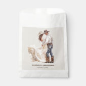 Sachets En Papier Mariage rustique en couple (Devant)