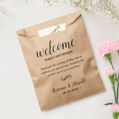 Sachets En Papier Mariage Rustique Kraft Bienvenue Favoriser les sac (Scellé)