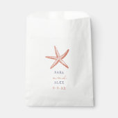 Sachets En Papier Mariage Rustique Red Starfish Beach (Devant)