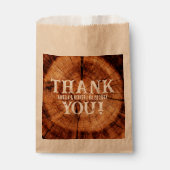 Sachets En Papier Mariage rustique Vintage bois Merci (Devant)