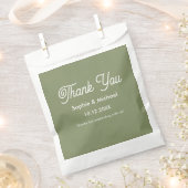 Sachets En Papier Mariage Sage Green Bride Groom Merci (Coupé)