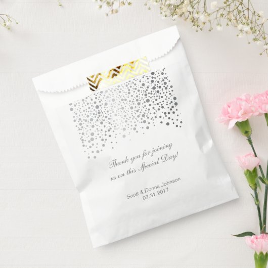 Sachets En Papier Mariage Silver Confetti (Scellé)