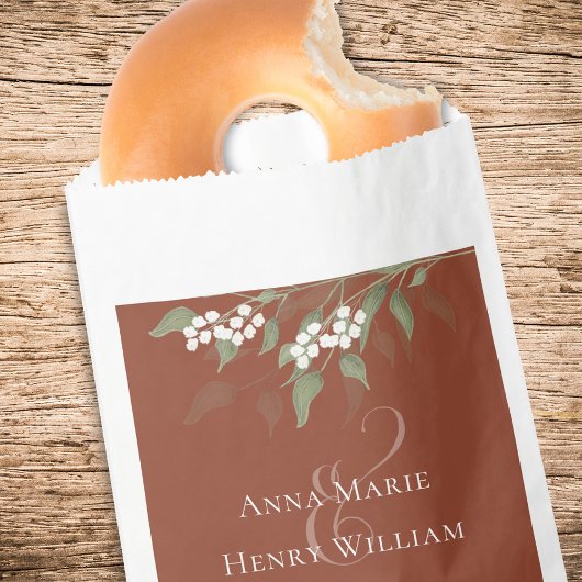 Sachets En Papier Mariage Simple Candy Favoriser Élégante Terracotta