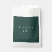 Sachets En Papier Mariage Simple Émeraude Classique (Devant)