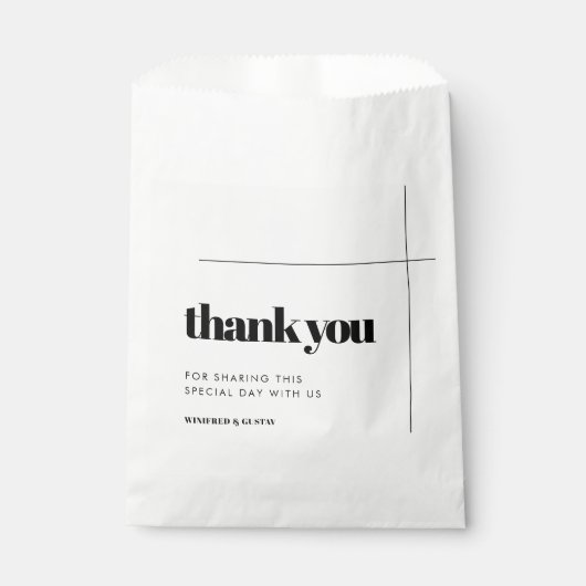 Sachets En Papier Mariage simple et élégant (Devant)