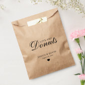 Sachets En Papier Mariage simple Kraft Paper Love and Donuts (Scellé)