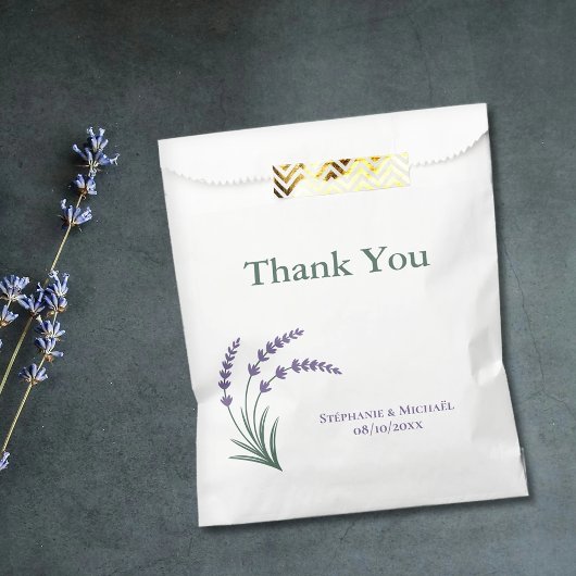 Sachets En Papier Mariage Simple Lavande