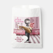 Sachets En Papier Mariage Thème Glace à Crème Servie (Devant)