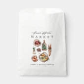 Sachets En Papier Mariage Thème Marché des Producteurs (Devant)