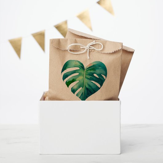 Sachets En Papier Mariage Tropical Palm Heart