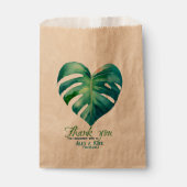 Sachets En Papier Mariage Tropical Palm Heart (Devant)