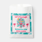 Sachets En Papier Mariage Tropical Rétro Flamant Rose Pickleball (Devant)