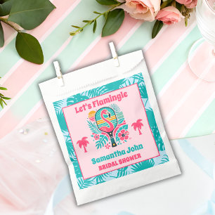 Sachets En Papier Mariage Tropical Rétro Flamant Rose Pickleball