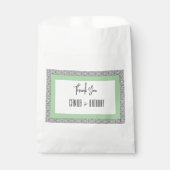 Sachets En Papier Mariage turquoise (Devant)