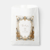 Sachets En Papier Mariage vague métallique botanique Champagne (Devant)