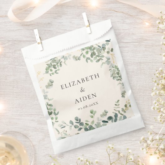 Sachets En Papier Mariage végétal Eucalyptus (Coupé)