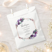 Sachets En Papier Mariage végétal violet floral (Coupé)