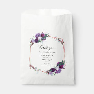 Sachets En Papier Mariage végétal violet floral