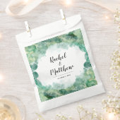 Sachets En Papier Mariage vert Abstrait moderne (Coupé)