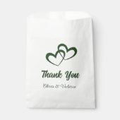 Sachets En Papier Mariage vert olive (Devant)