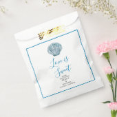 Sachets En Papier Mariage vintage Turquoise bleu simple (Scellé)