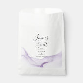 Sachets En Papier Mariage violet Aquarelle moderne (Devant)