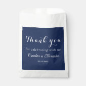 Sachets En Papier Marine Bleu Simple Élégant Mariage moderne (Devant)